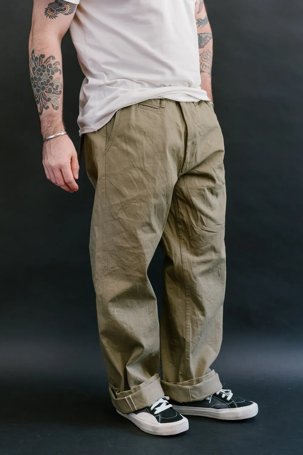 777-BRD - "British Drill" Selvedge Trousers - Wide Fit