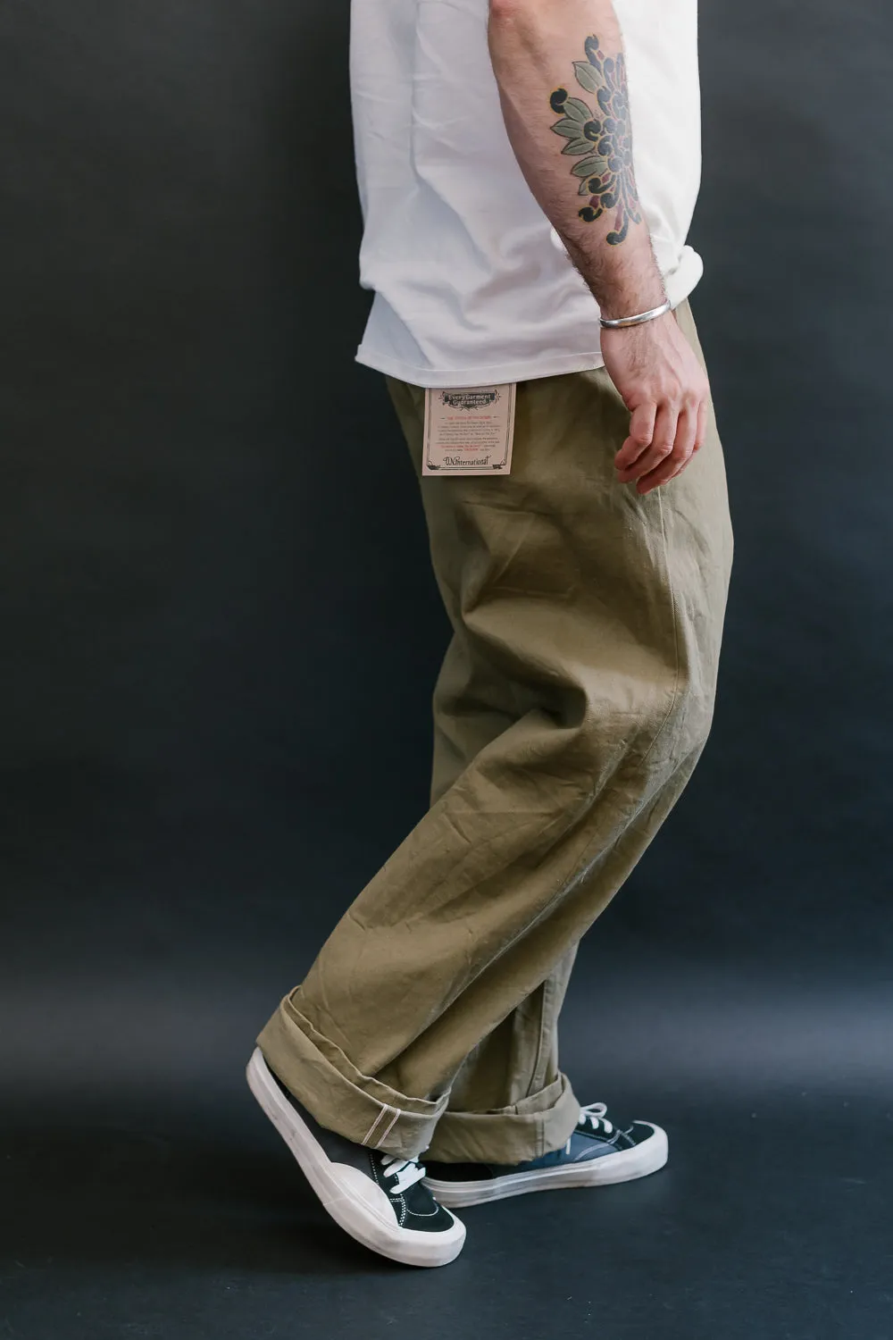 777-BRD - "British Drill" Selvedge Trousers - Wide Fit