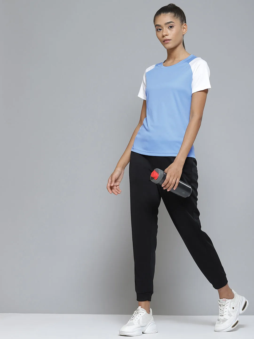 Alcis Women Blue Slim Fit T-shirt