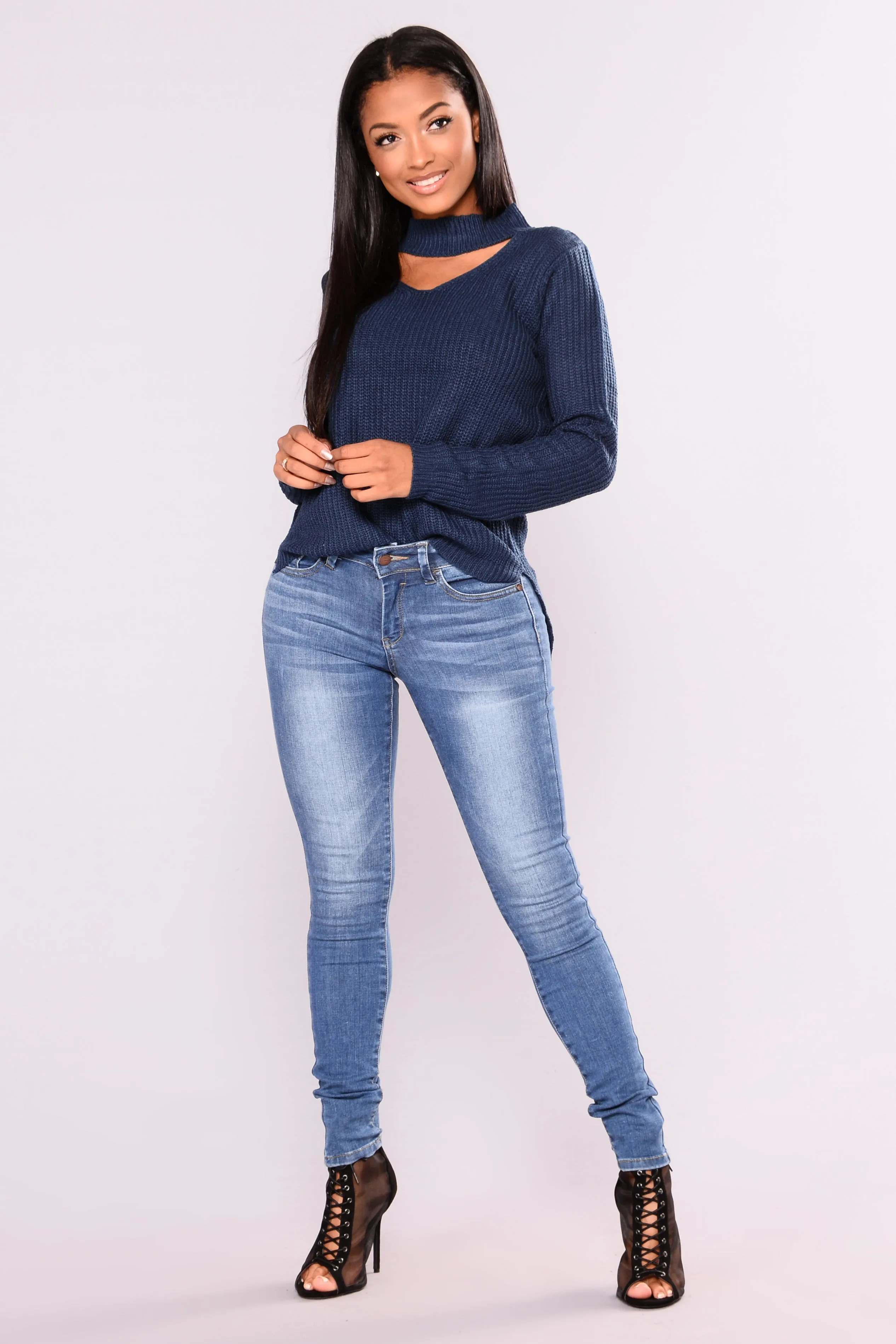 Araceli Skinny Jeans - Medium Blue Wash