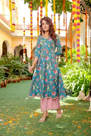 Barkha Mul Handblock Kurta and Pant Only