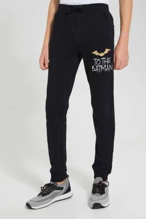 Black Batman Zip Thru Jogger