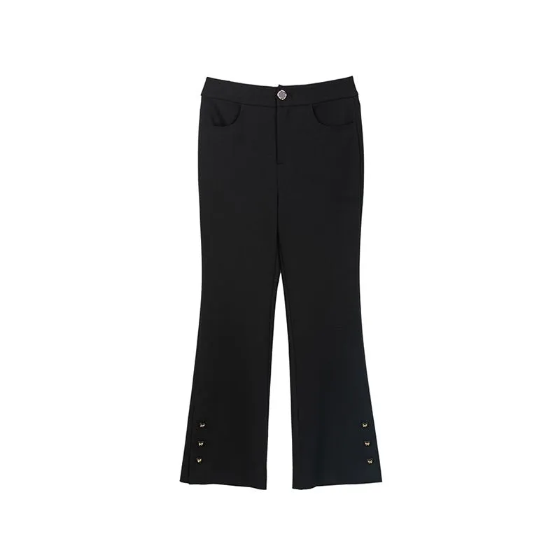 Black High Waist Flare Pants