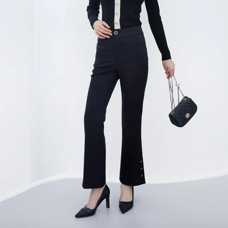 Black High Waist Flare Pants