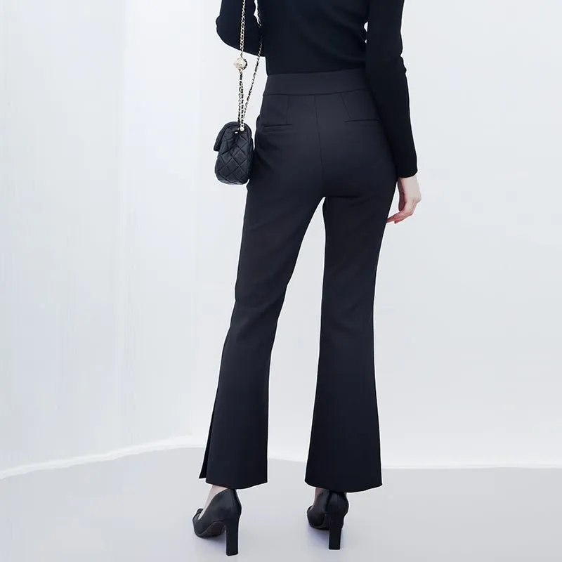 Black High Waist Flare Pants