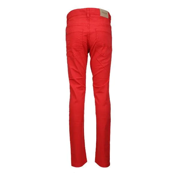 BOYS RED BASIC SLIM FIT TROUSERS