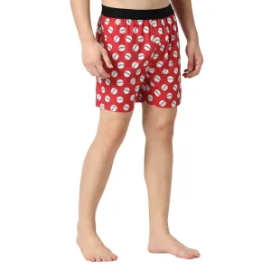 BZ INNERWEAR | Cricket-Men's Boxer | 100% Cotton | Red Boxer | Pack of 1