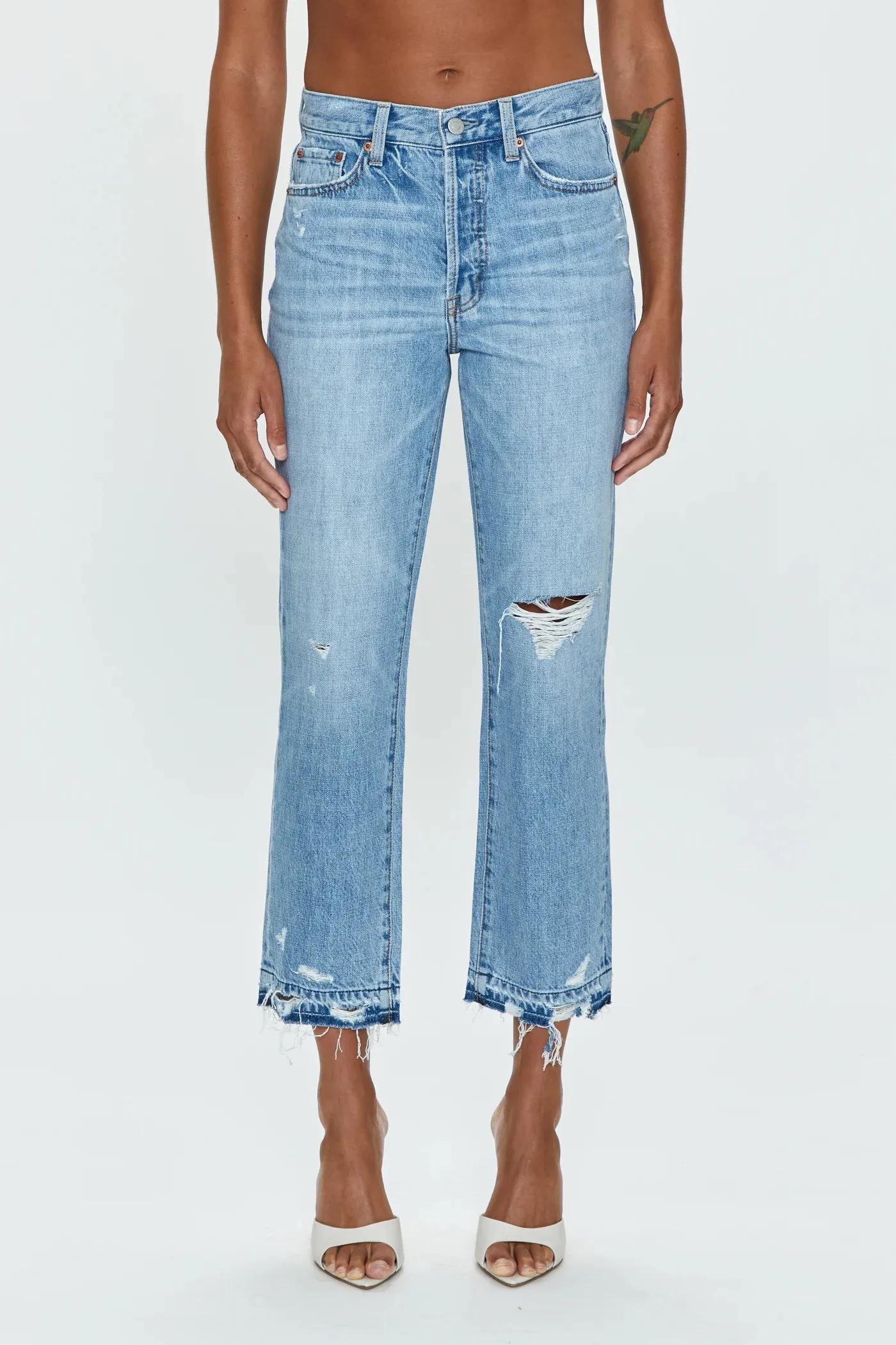 Charlie High Rise Classic Straight Leg Denim - Scenic Distressed [Pistola]