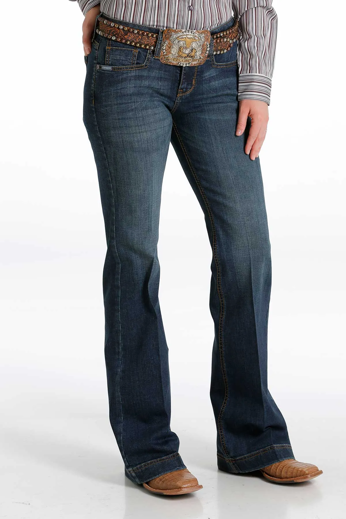 Cinch Women's Slim Fit Lynden Jean- Dark Stonewash