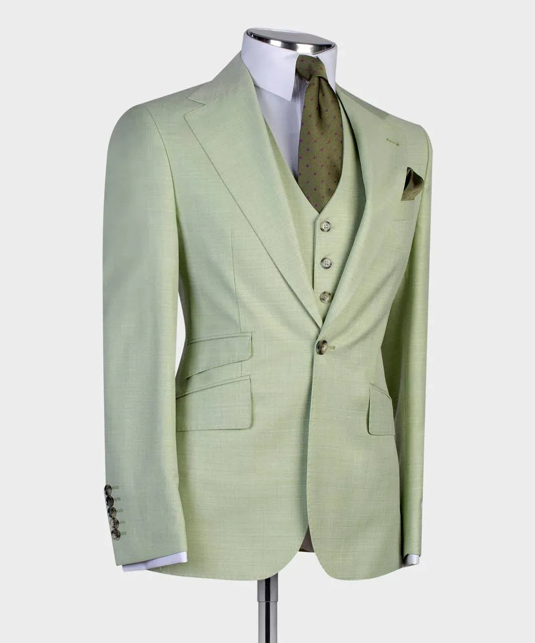 Classic Light Green 3 Piece Suit