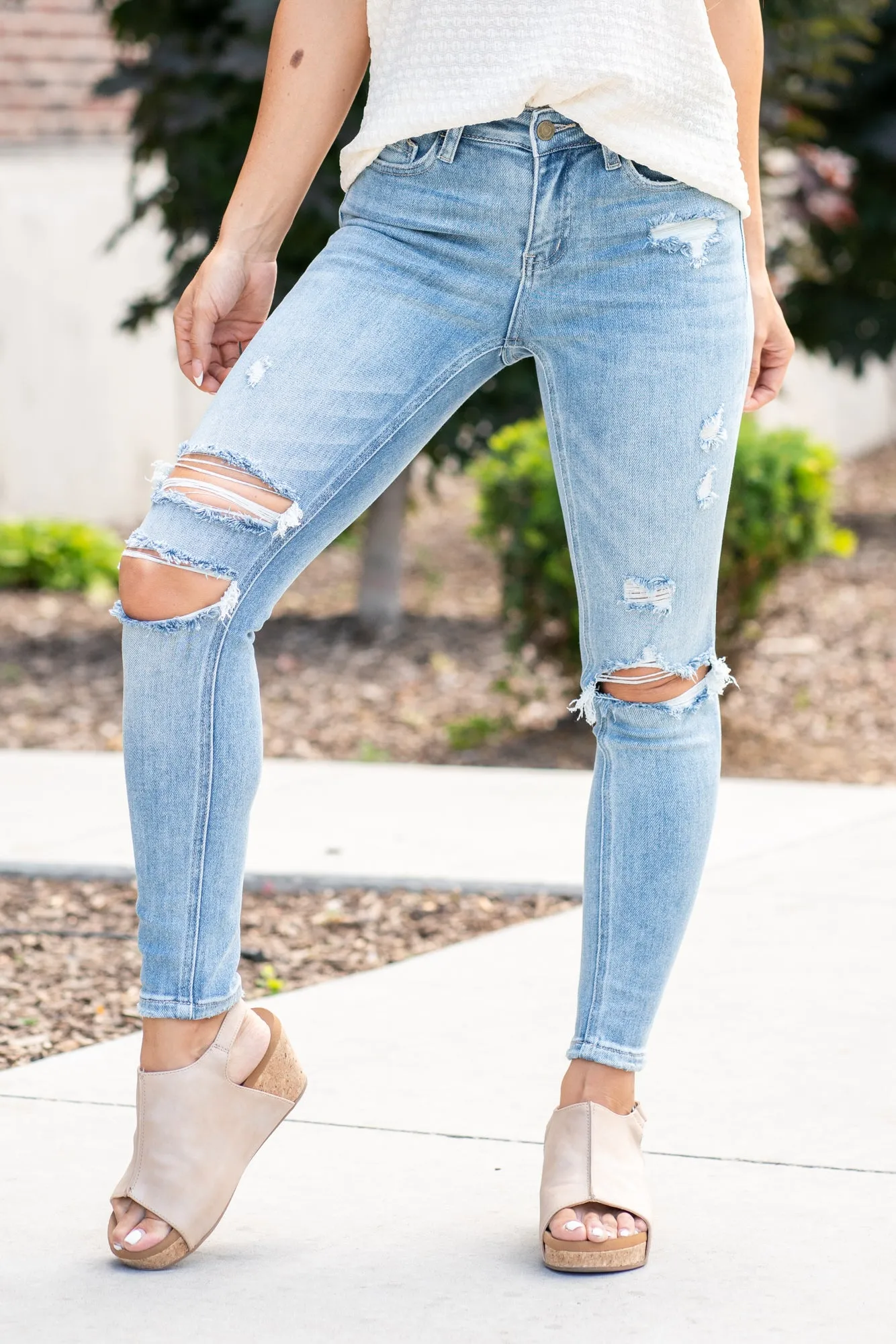 Clear Headedness Amber Mid Rise Ankle Skinny