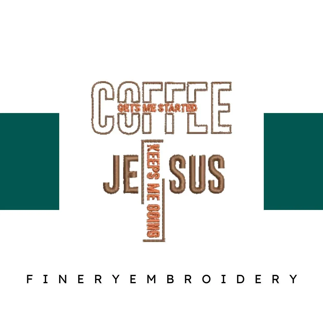 Coffee-and-Jesus-Keeps-Me - Embroidery Design