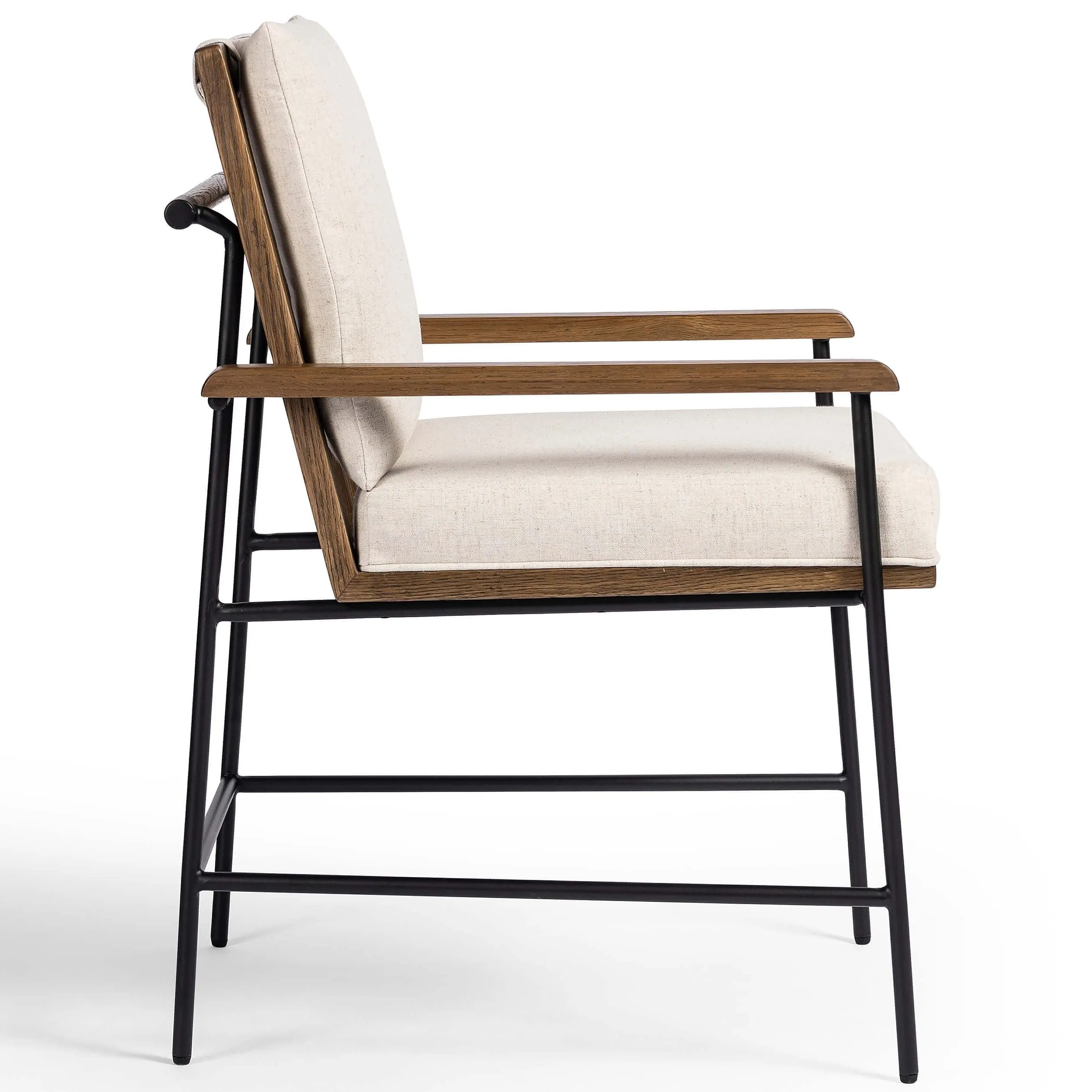 Crete Dining Arm Chair, Savile Flax