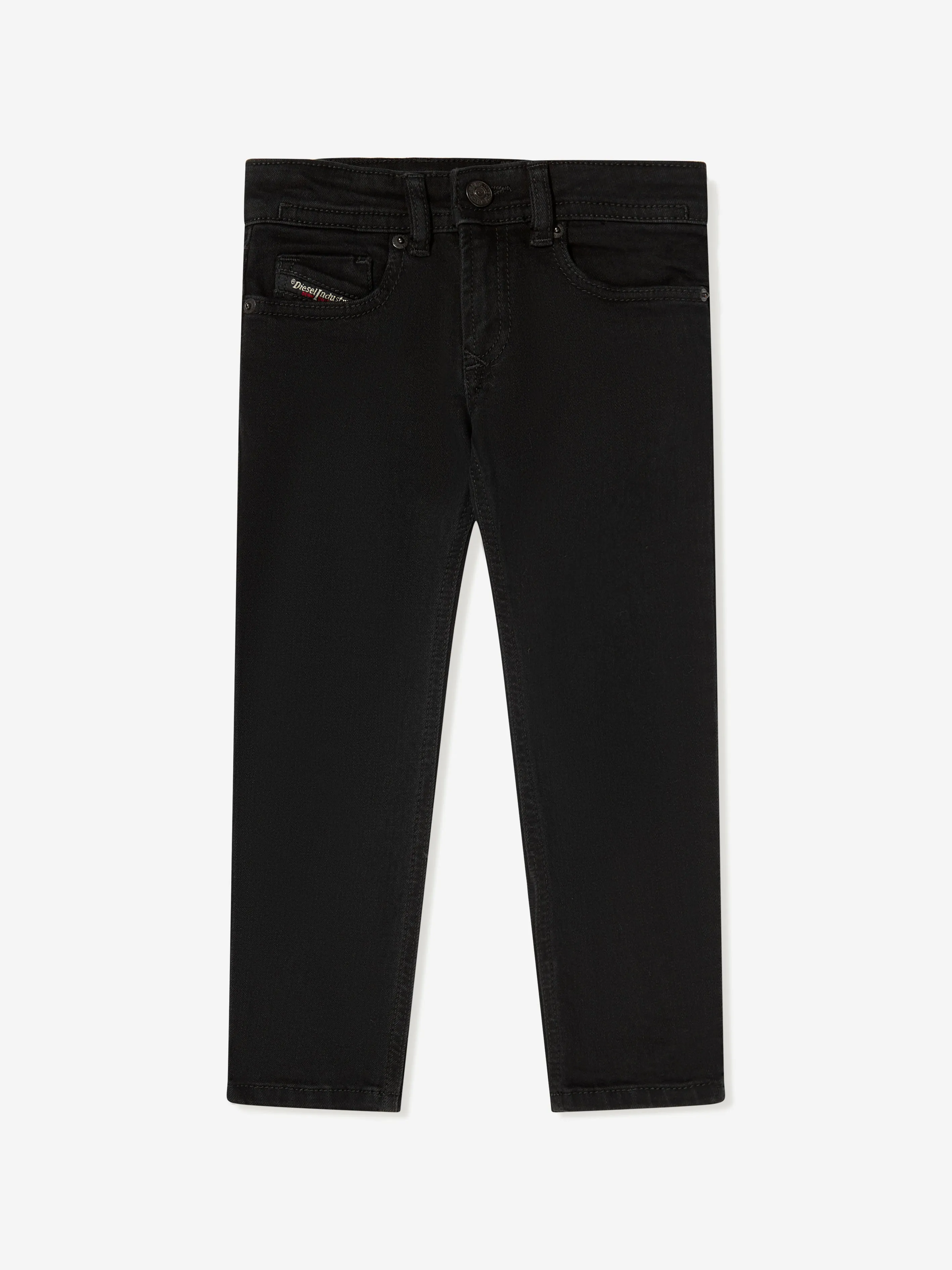 Diesel Boys Regular Fit Jeans in Black