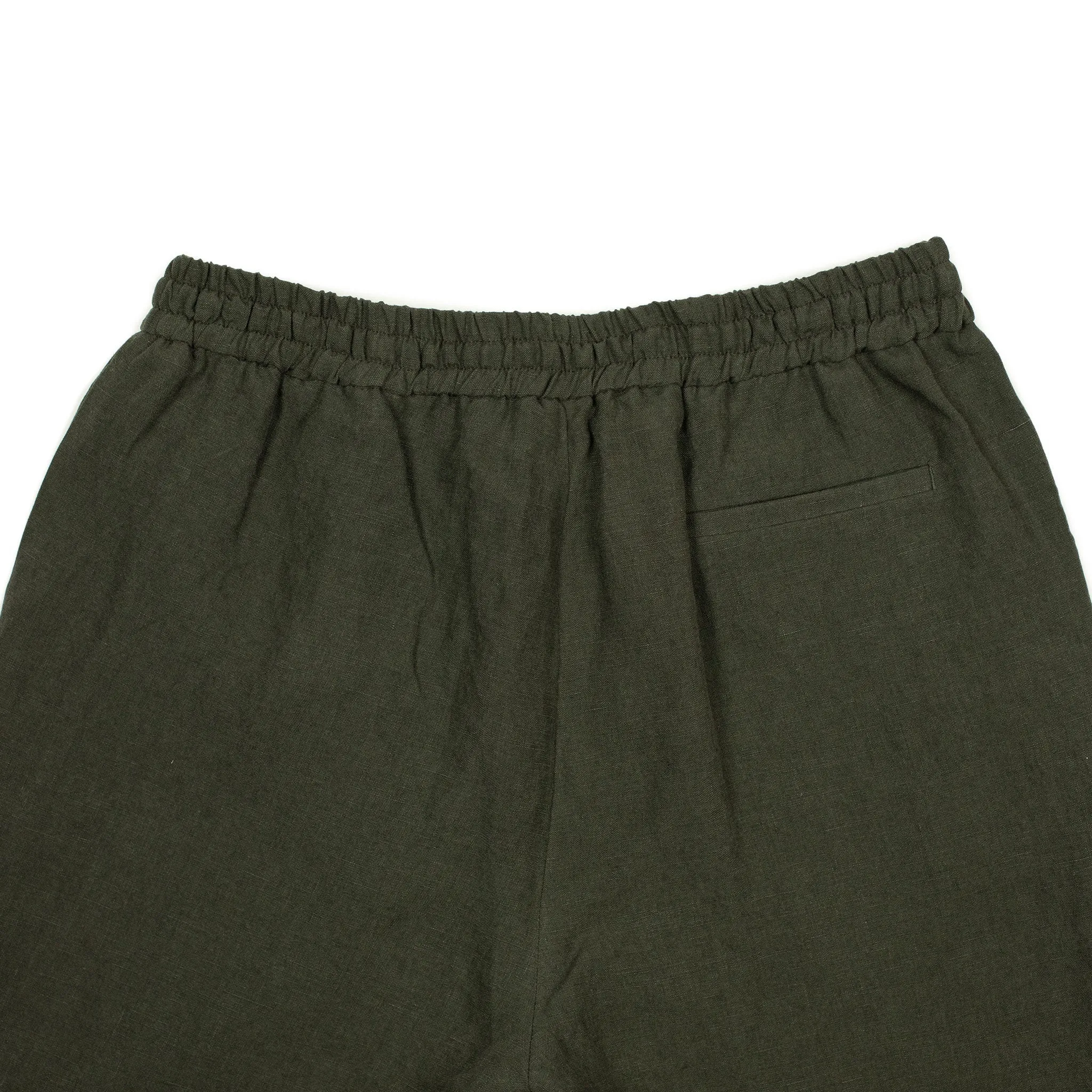 Drawstring easy pants in Arabica washed Belgian linen