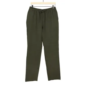 Drawstring easy pants in Arabica washed Belgian linen