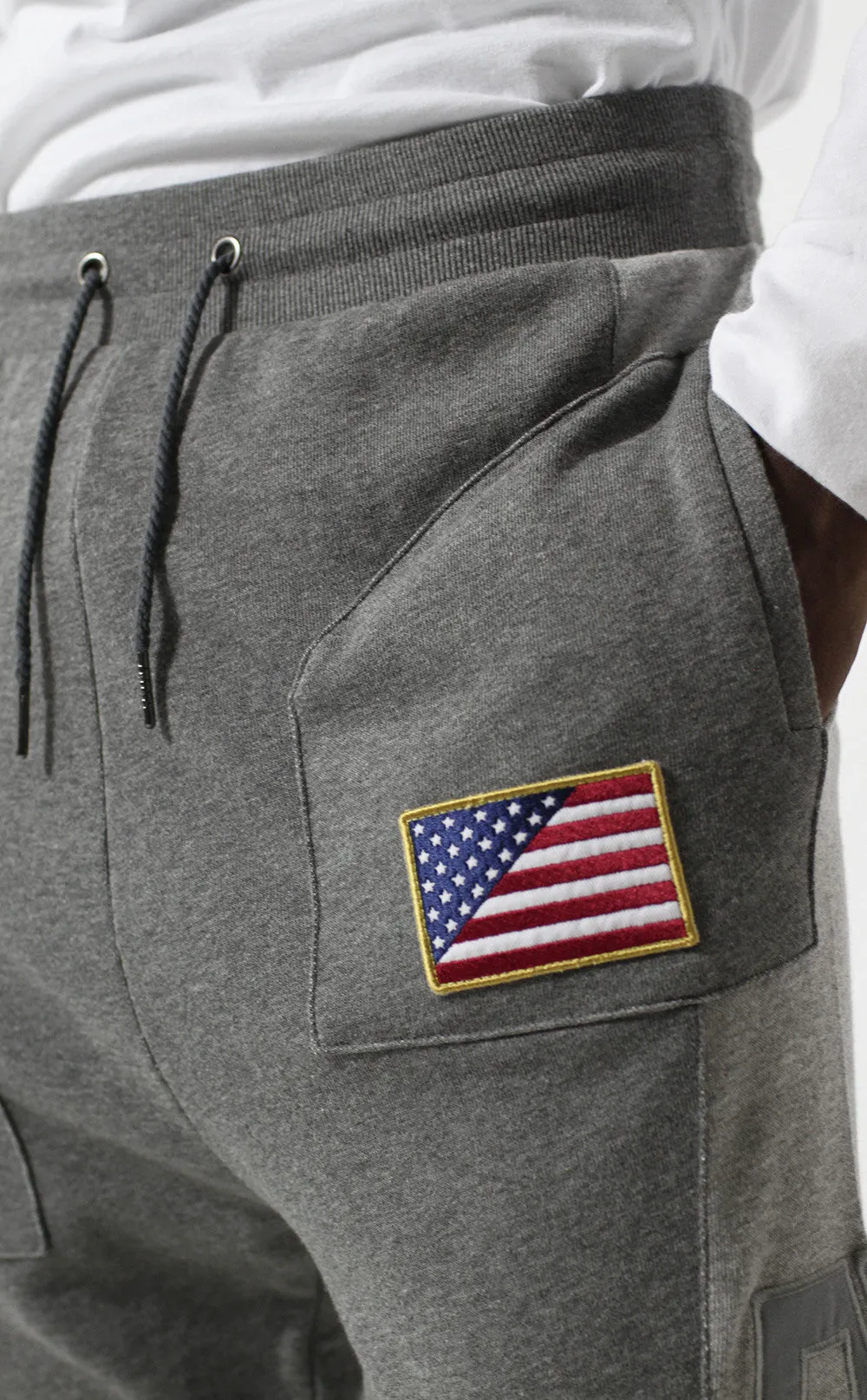 Entree LS Two Tone Gray Paneled French Terry USA Jogger