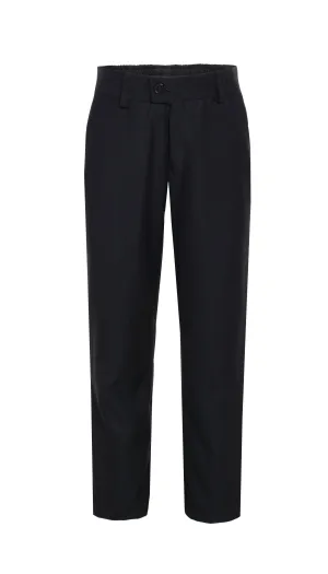 Ezra Black Regular Fit Boys Dress Pants