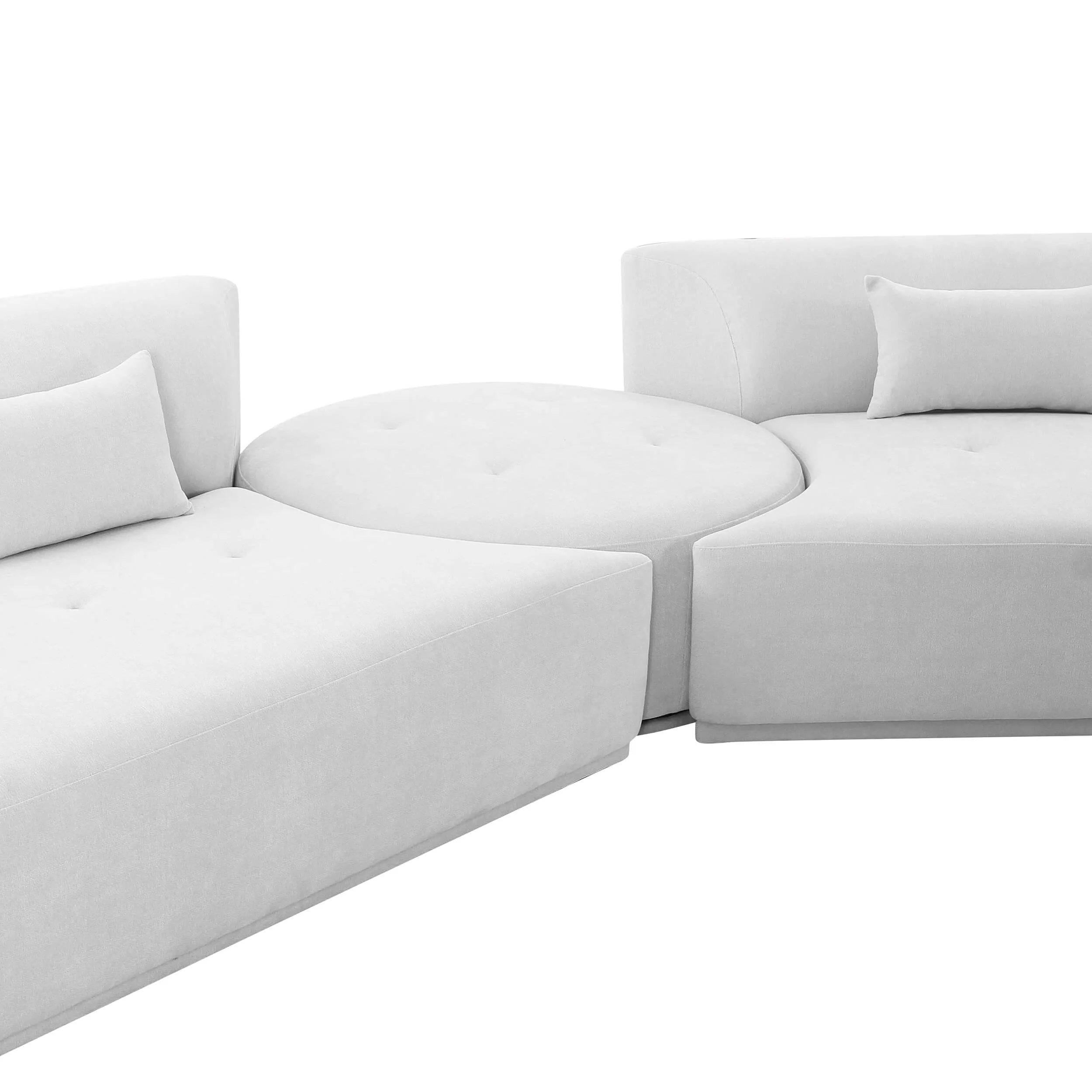 Fickle 3 Piece Modular Sectional, Grey