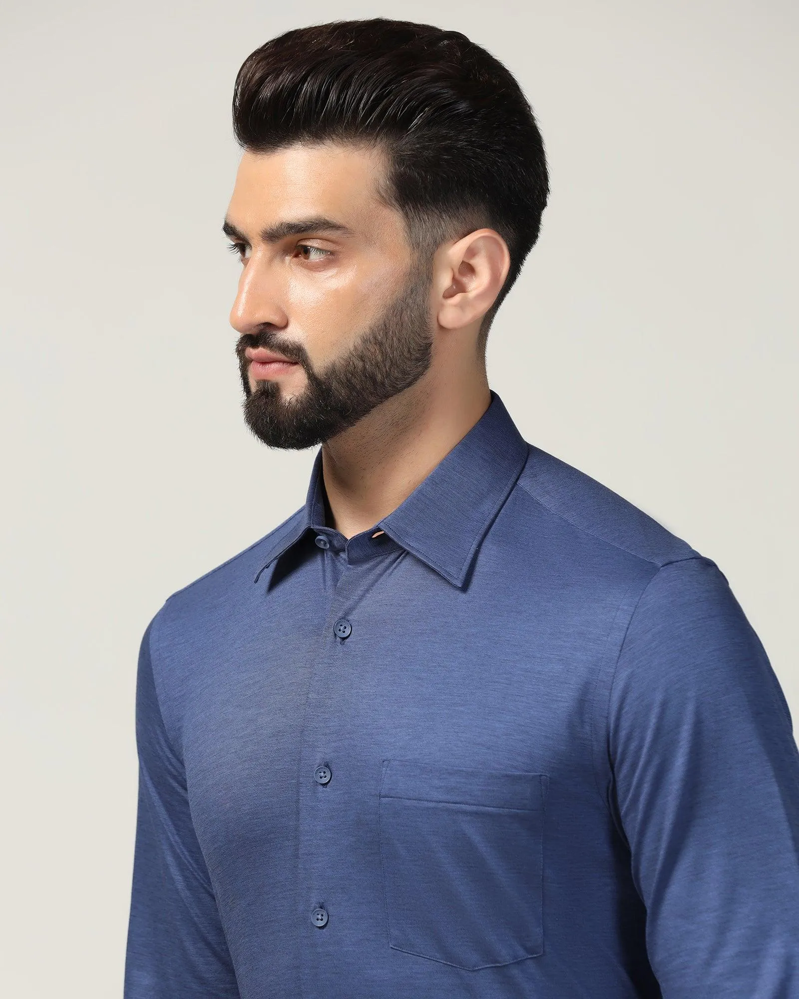 Formal Cobalt Solid Shirt - Boone