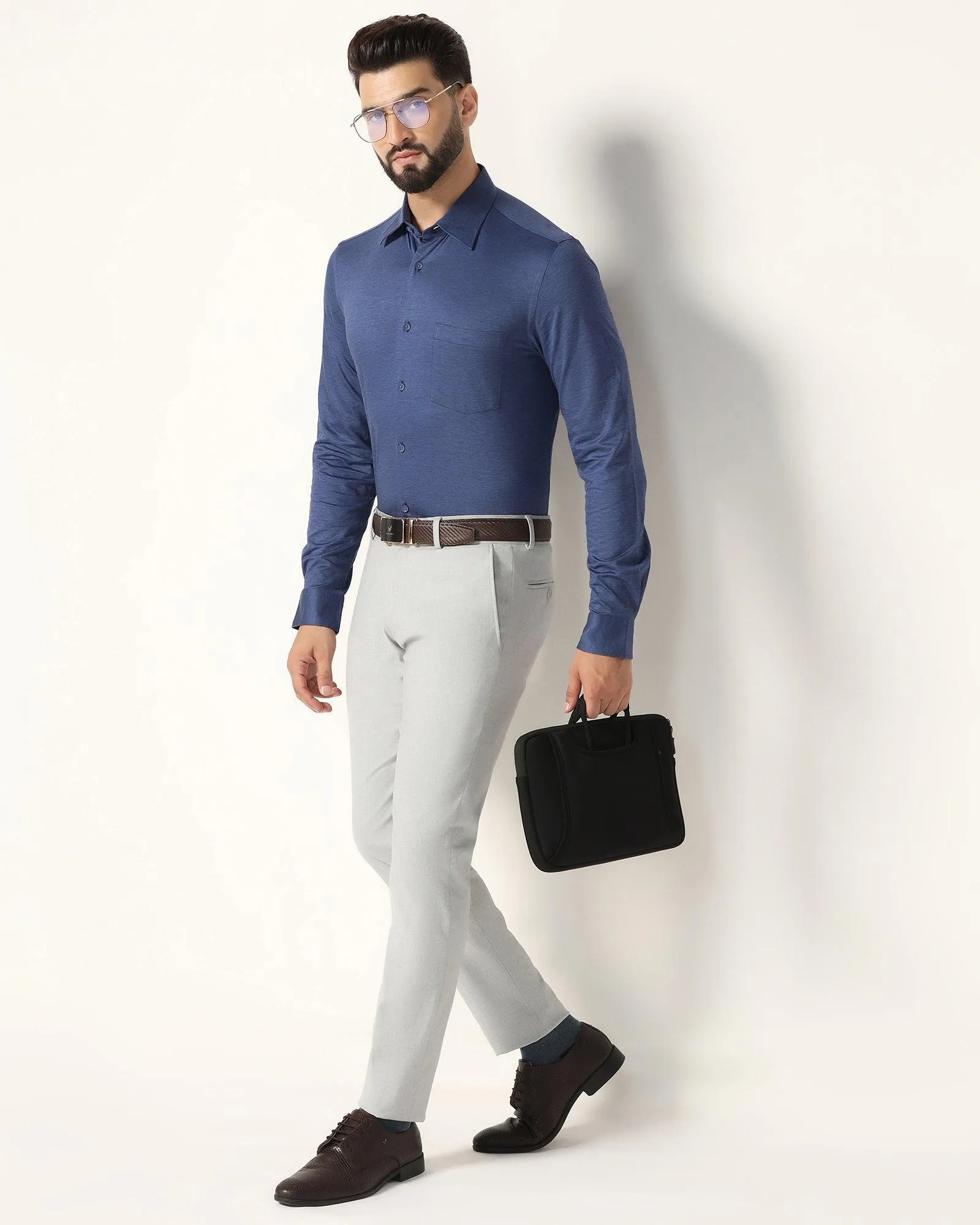 Formal Cobalt Solid Shirt - Boone