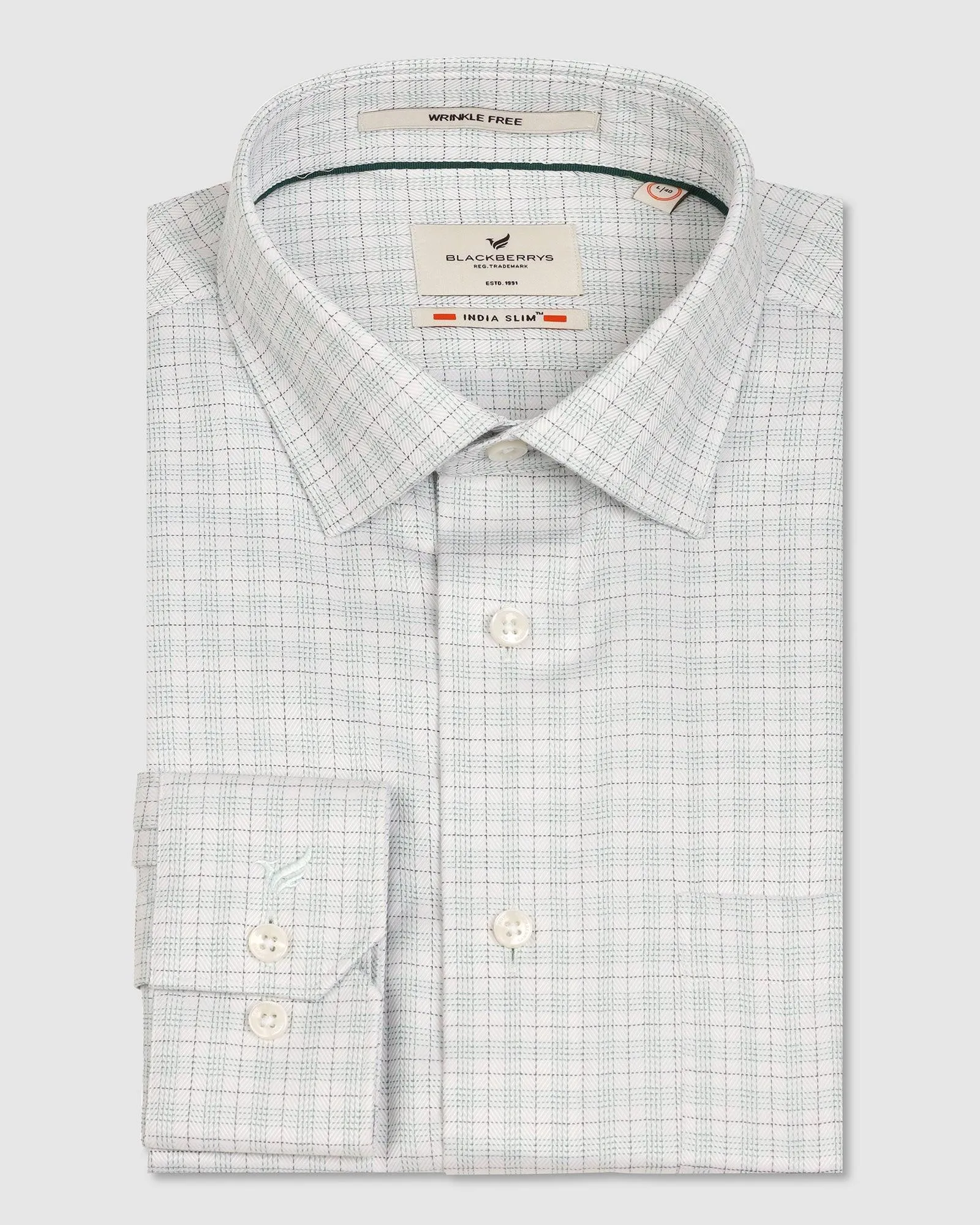 Formal Green Check Shirt - Peru