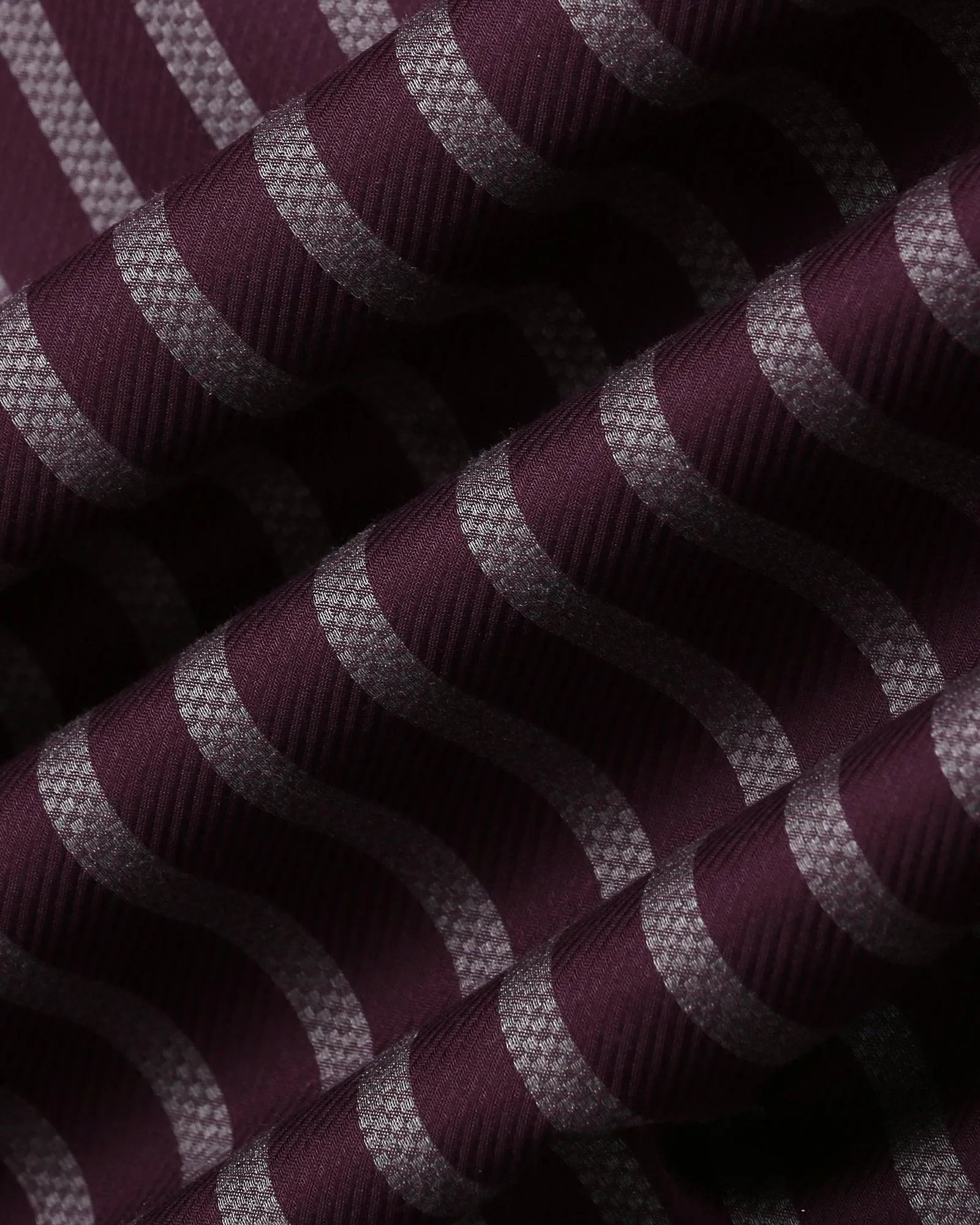 Formal Wine Stripe Shirt - Prism