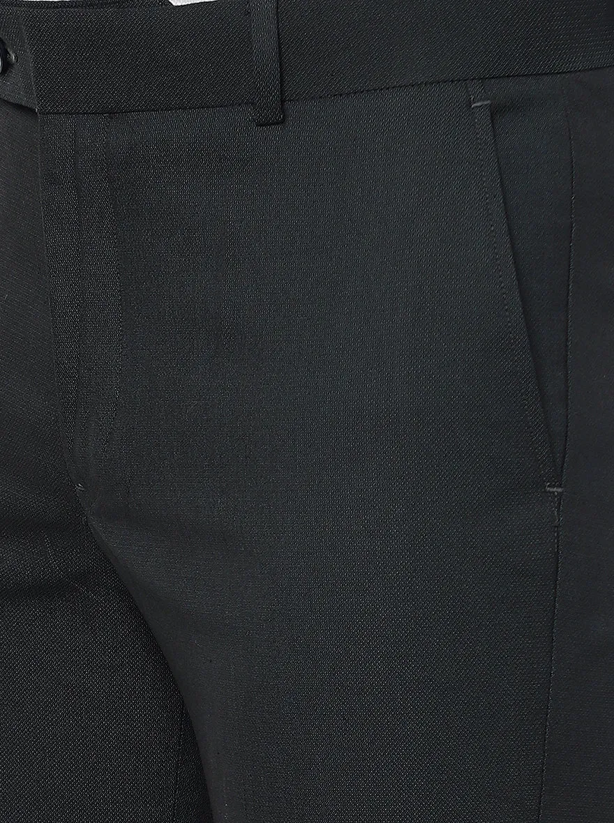 Green Solid Slim Fit Formal Trouser | Greenfibre