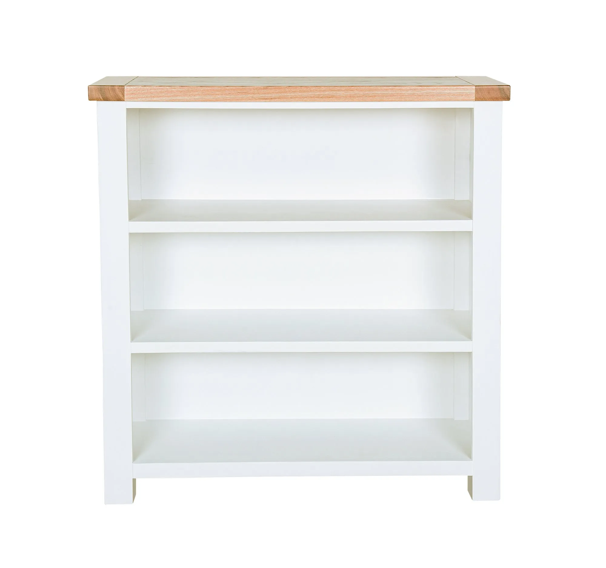 Hampshire Bookcase White Solid Pine and Ash Wood Top