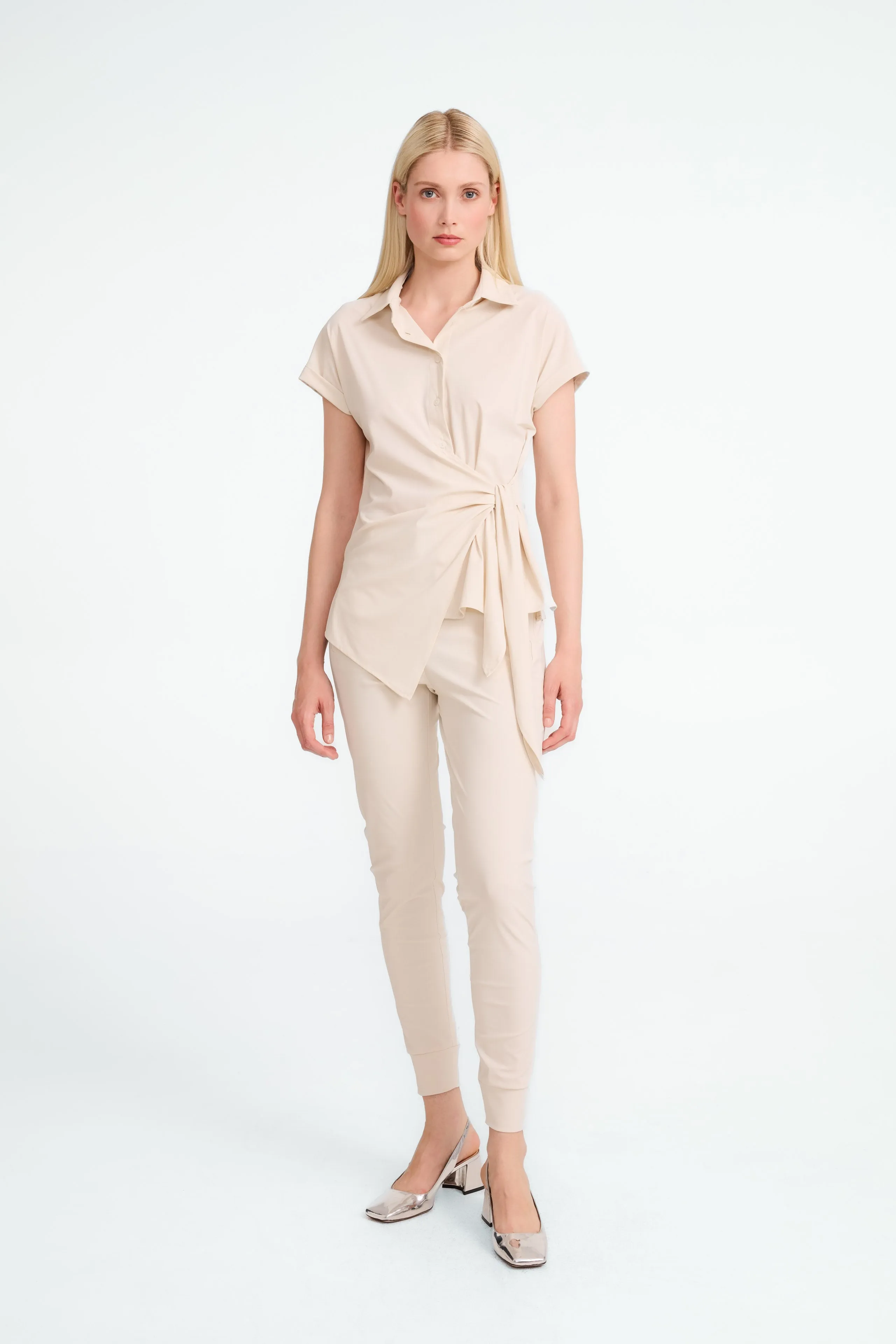 John strech technical jersey pants | Light Sand