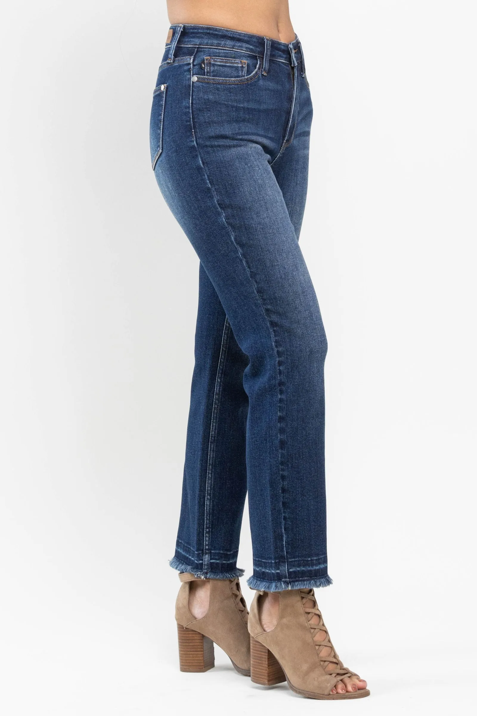 Judy Blue High Waist Release Hem Slim Fit Denim 88704