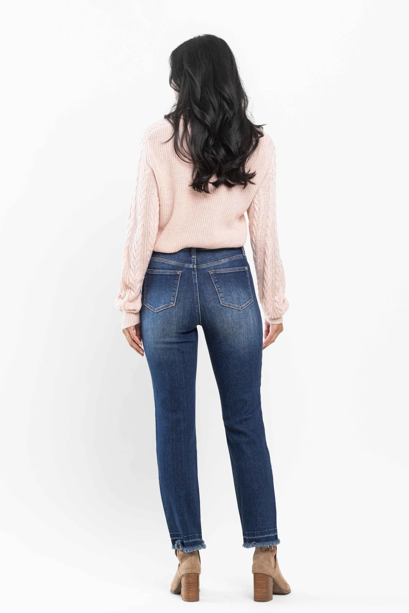 Judy Blue High Waist Release Hem Slim Fit Denim 88704