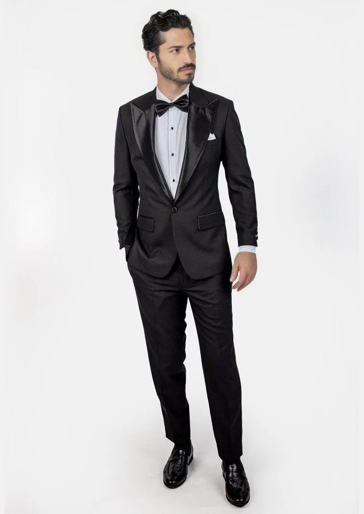 Liberty Black Sharkskin Tuxedo