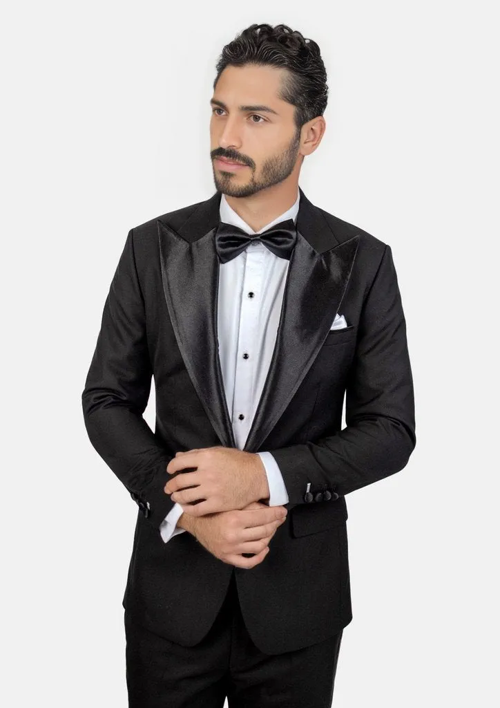 Liberty Black Sharkskin Tuxedo