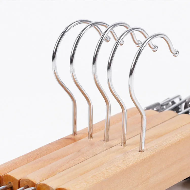 Log Color Trousers Rack Solid Wood Trousers Rack Trousers Clip Skirt Clip Wood Trousers Clip Clip Hanger