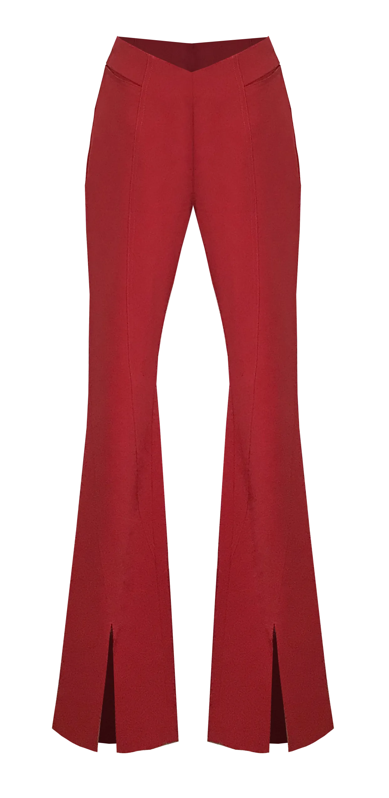 LOW WAIST FIT & FLARE PANTS