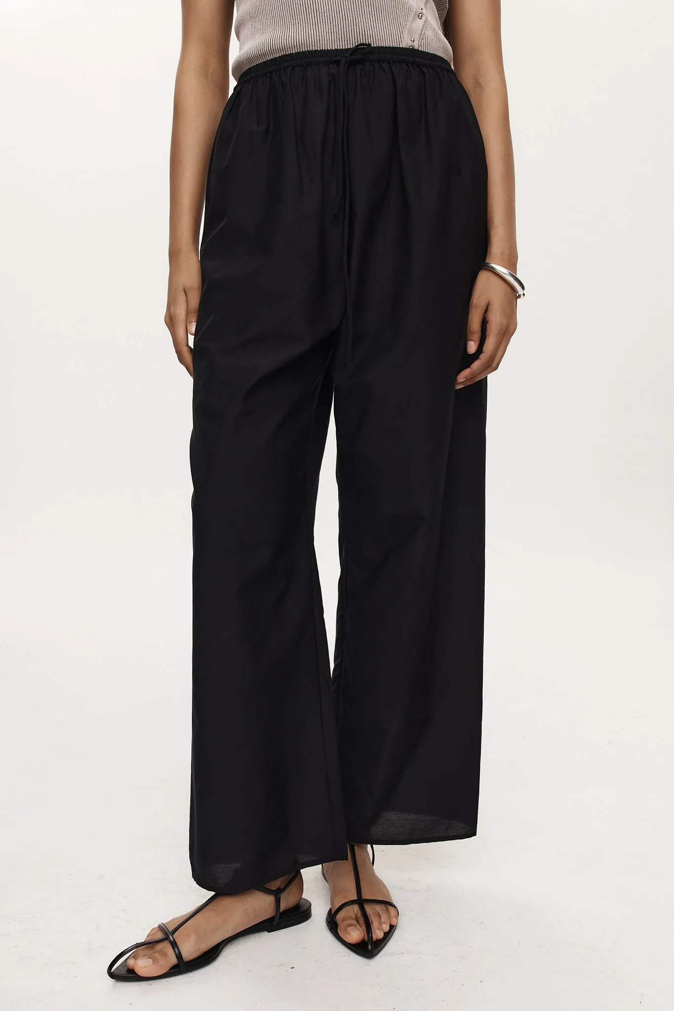 Marle Renee Pant -Cotton/Silk - Black