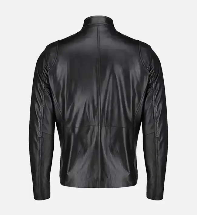 Men’s Slim Fit Black Leather Jacket