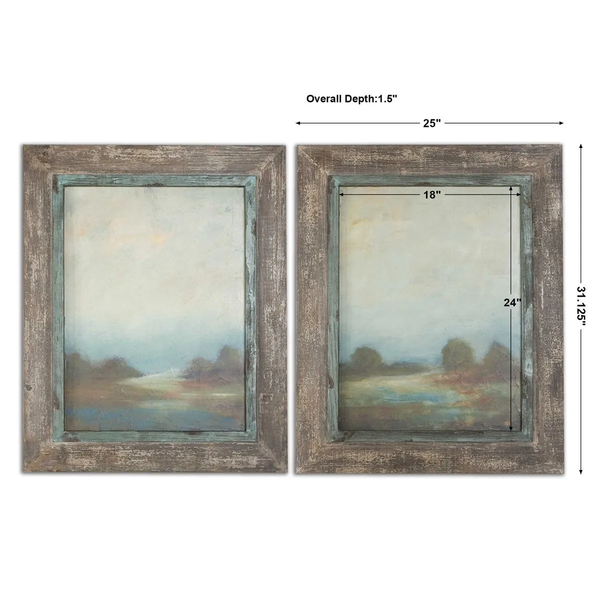 Morning Vistas Framed Art, Set of 2