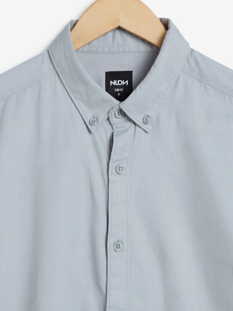 Nuon Grey Slim-Fit Shirt