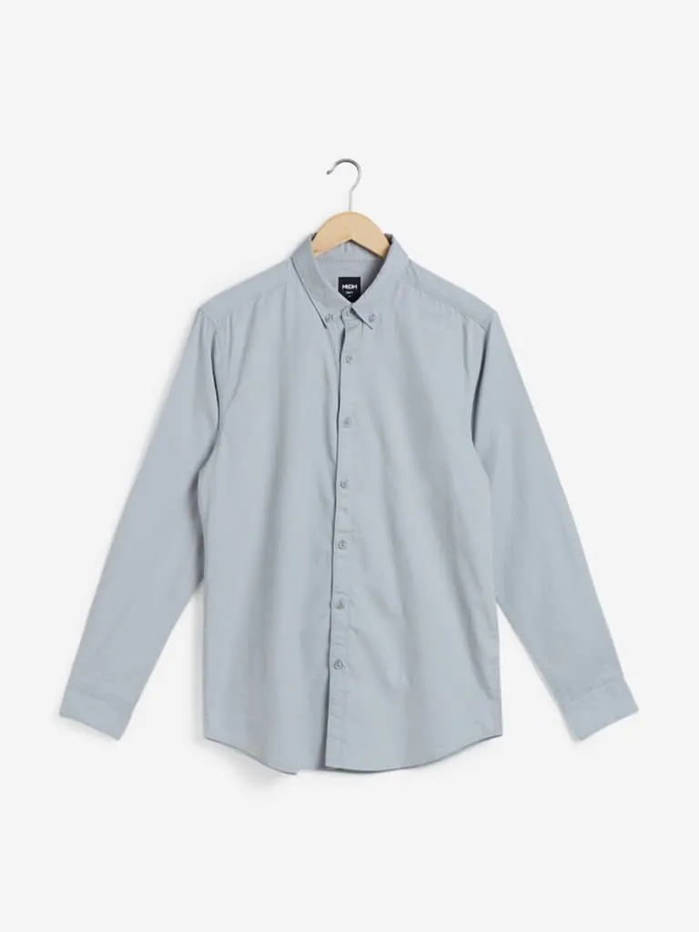 Nuon Grey Slim-Fit Shirt