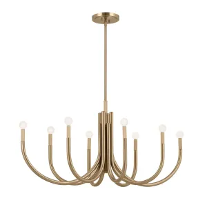 Odensa 46 in. 8 Lights Chandelier Champagne Bronze Finish