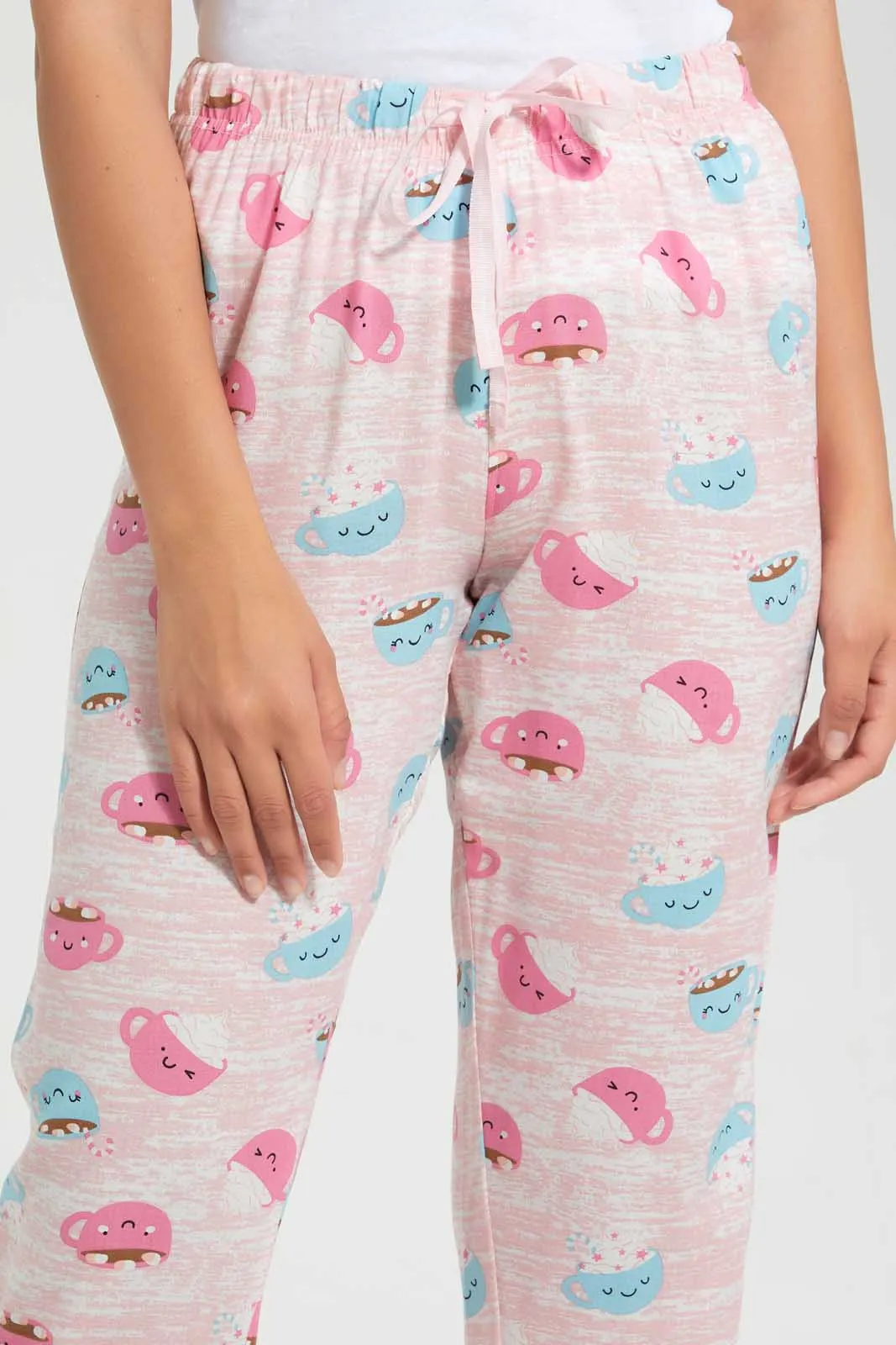 Pink Printed Pyjama Bottom