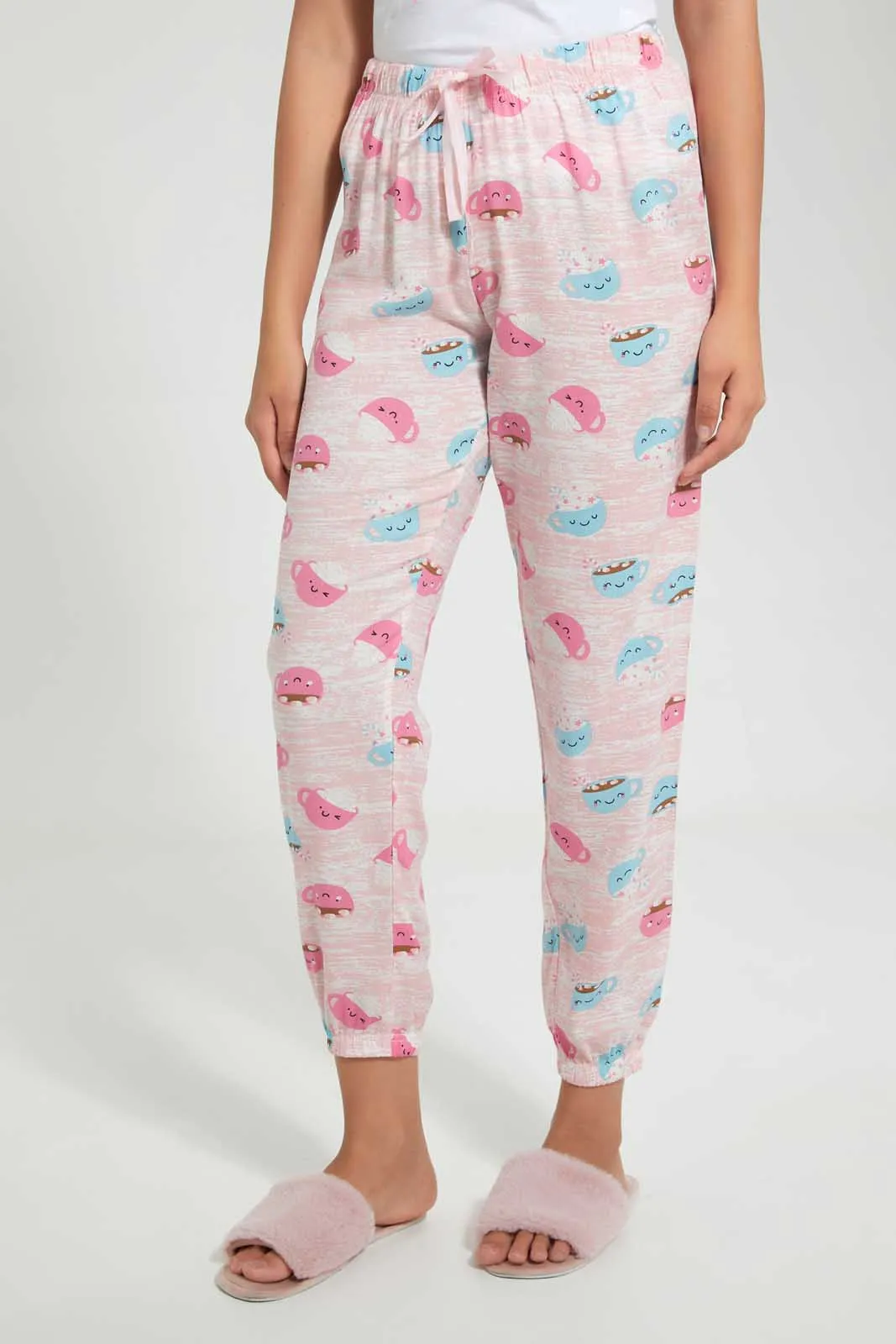 Pink Printed Pyjama Bottom