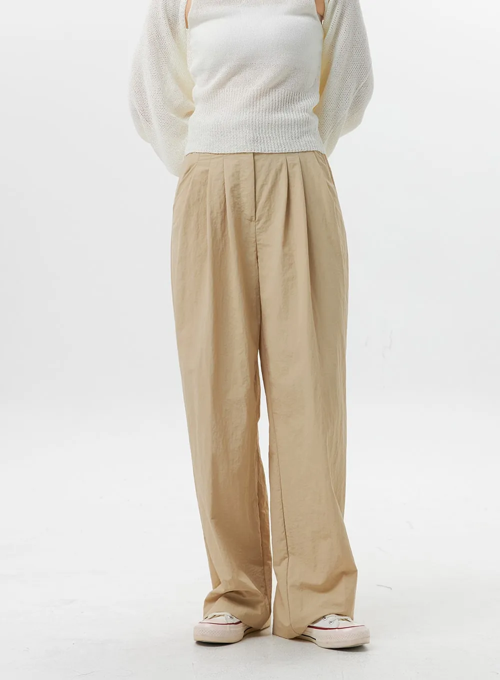 Pintuck Wide-Fit Pants OG318