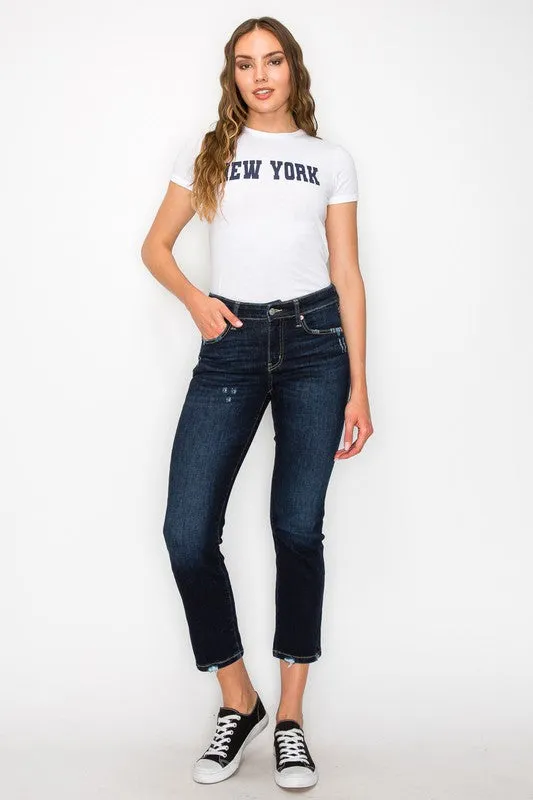 Plus Caroline High Rise Skinny Straight Jeans