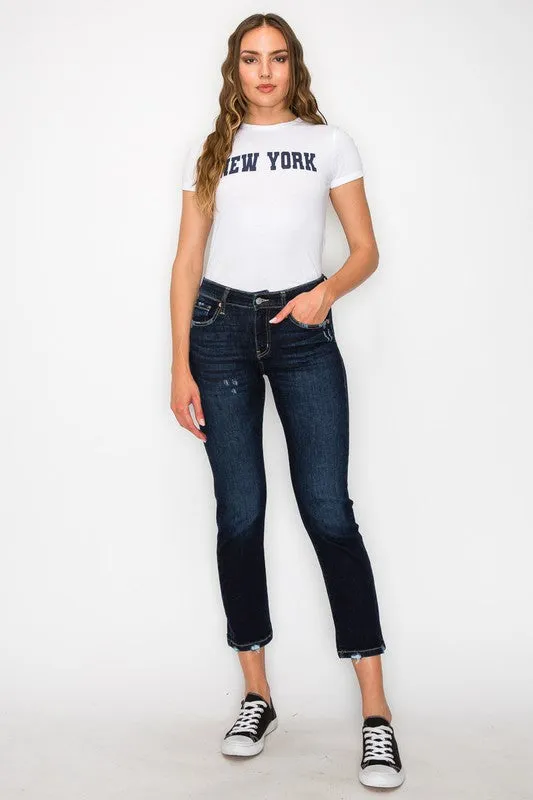 Plus Caroline High Rise Skinny Straight Jeans