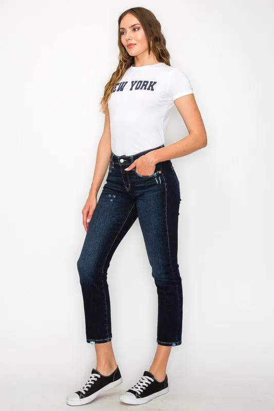 Plus Caroline High Rise Skinny Straight Jeans