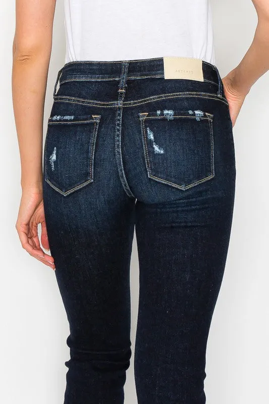 Plus Caroline High Rise Skinny Straight Jeans