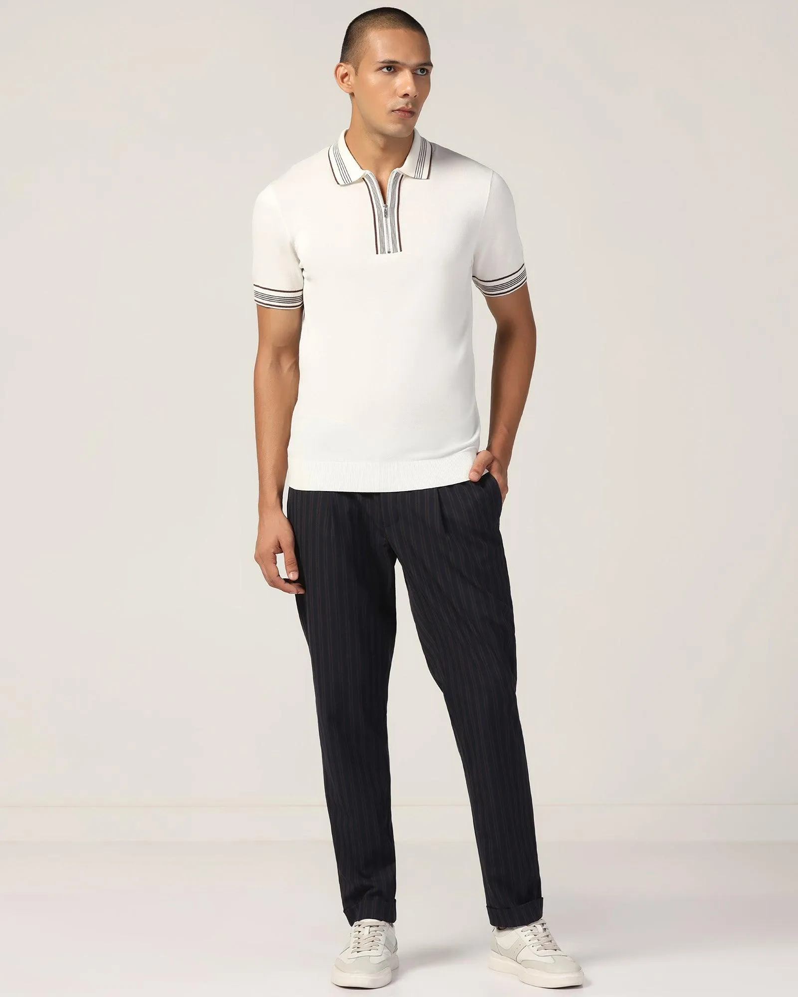 Polo Off White Solid T-Shirt - Remi